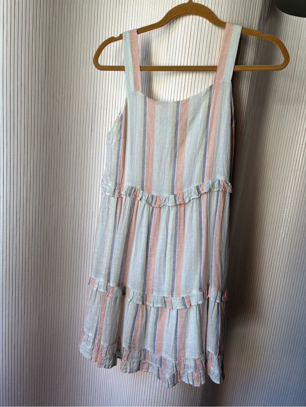 Rails Pastel Stripe Mini Dress in Pink, Blue, Cream